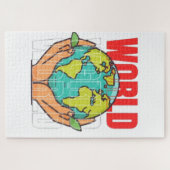 Puzzle Monde – Conception de globe d'aventure de voyage (Horizontal)