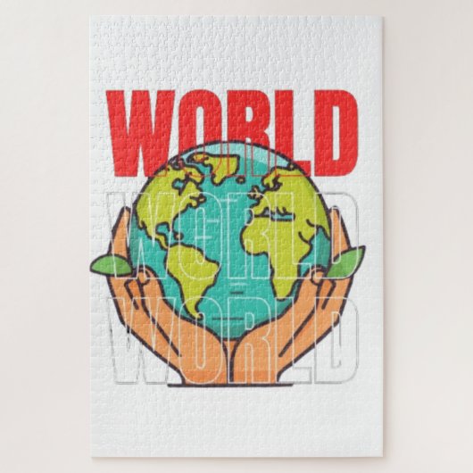 Puzzle Monde – Conception de globe d'aventure de voyage (Vertical)