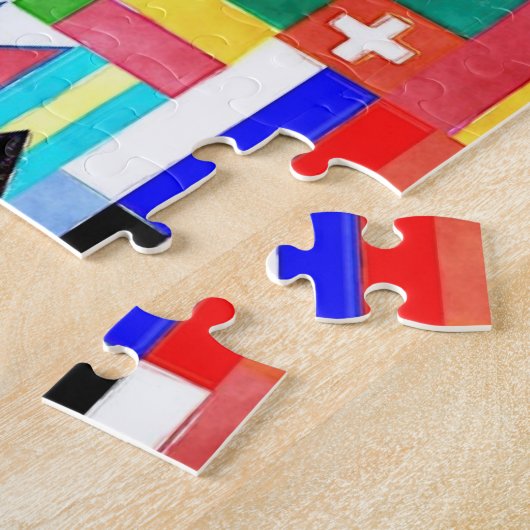 Puzzle Monde des drapeaux (Côté)