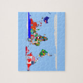 Puzzle monde marqué (Vertical)