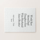 Puzzle Monde meilleur maman mari femme papa fille fils (Horizontal)