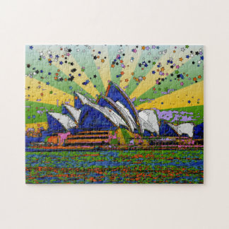 Puzzle Monde psychédélique : Sydney Australie Skyline A2