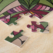 Puzzle Monde tropical de style vitrail (Côté)
