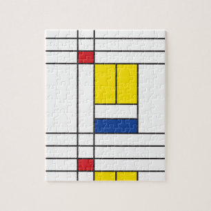 Puzzle Mondrian II Design d'Art Moderne Minimaliste De St