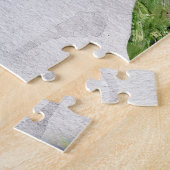 Puzzle Monet Champ Tulipes et Chat fantaisie (Côté)