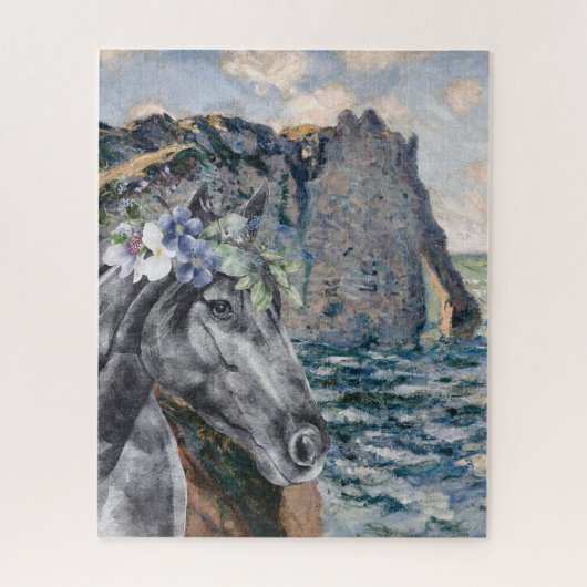 Puzzle Monet Cliff of Aval & Black Horse Compilation (Vertical)