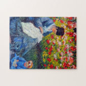Puzzle Monet mère et enfant dans le jardin (Horizontal)