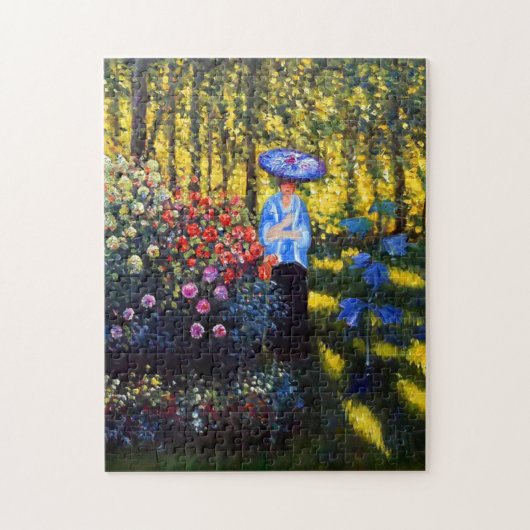 Puzzle Monet Woman avec un parasol dans le jardin (Vertical)