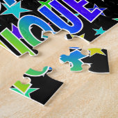 Puzzle "MONIQUE" Prénom, Amusant "HEUREUX ANNIVERSAIRE" (Côté)