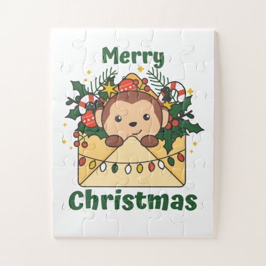 Puzzle Monkey Christmas (Vertical)