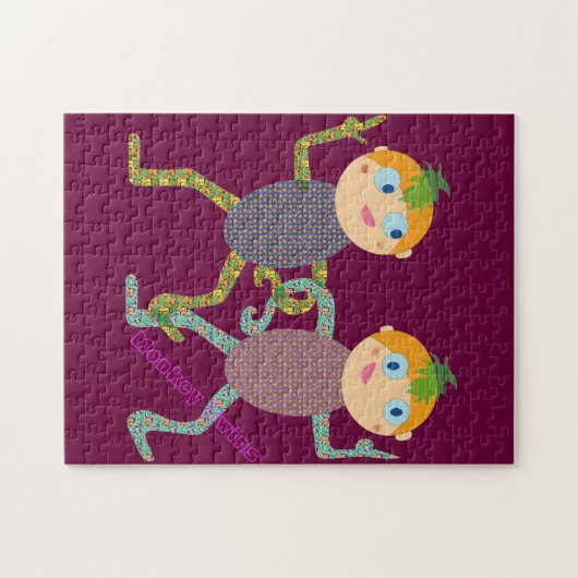 Puzzle Monkey Twins (Horizontal)