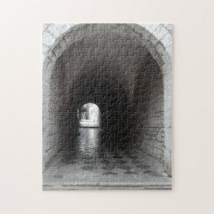 Puzzle Monochrome noir et blanc Vieux-Ville Porte Croatie