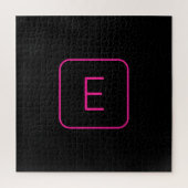 Puzzle Monogram de Styled | Pink & Black (Vertical)
