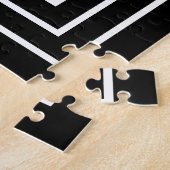 Puzzle Monogramme 3 cadres | Noir & Blanc (Côté)