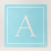 Puzzle Monogramme bleu ciel simple (Vertical)
