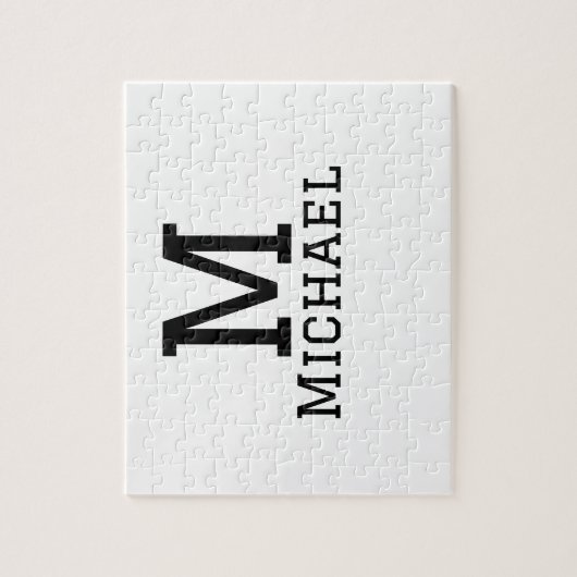 Puzzle Monogramme capital masculin ajouter nom simple cla (Vertical)