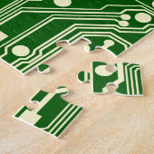 Puzzle Monogramme Circuit Motherboard Electronique Chip T (Côté)