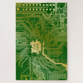 Puzzle Monogramme Circuit Motherboard Electronique Chip T (Vertical)