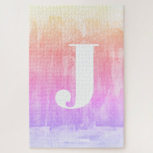 Puzzle Monogramme de dégradé Ombre coloré