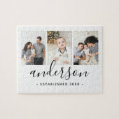 Puzzle Monogramme de famille moderne 3 Collage photo (Horizontal)