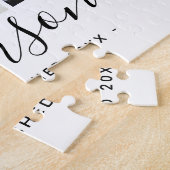 Puzzle Monogramme de famille moderne 3 Collage photo (Côté)