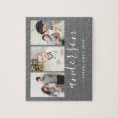 Puzzle Monogramme de famille moderne 3 Collage photo (Vertical)