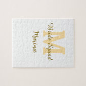 Puzzle Monogramme de l'équipe de la mariée simple shower (Horizontal)