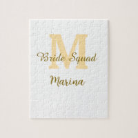 Monogramme de l'équipe de la mariée simple shower