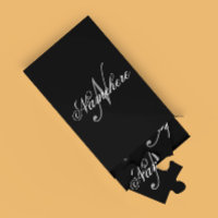 Monogramme de nom noir et blanc personnalisé uniqu