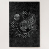 Puzzle Monogramme de Pleine lune de faucon (Vertical)
