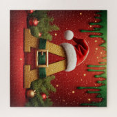 Puzzle Monogramme de Santa A pour les cadeaux de Noël (Horizontal)