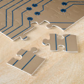 Puzzle Monogramme d'en cuivre de l'électronique de carte (Côté)