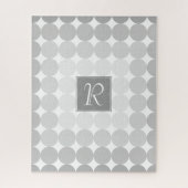 Puzzle Monogramme des cercles gris modernes (Vertical)