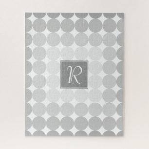 Puzzle Monogramme des cercles gris modernes