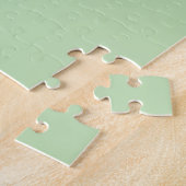 Puzzle Monogramme Joli tigre orange vert clair (Côté)