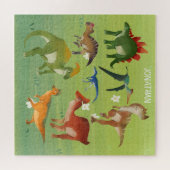 Puzzle Monogramme Jurassic dans la nature sauvage verdure (Horizontal)