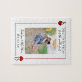 Puzzle Monogramme Lecture Carte Mariage Photo Enregistrer (Horizontal)
