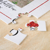 Puzzle Monogramme Lecture Carte Mariage Photo Enregistrer (Côté)