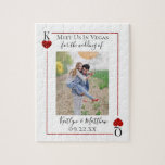 Puzzle Monogramme Lecture Carte Mariage Photo Enregistrer<br><div class="desc">Célébrez dans le style avec ces mariage élégant et très tendance enregistrer le puzzle de date. Le design est facile à personnaliser avec votre libellé d'événement spécial et vos invités seront ravis quand ils voient ce plaisir et unique enregistrer la date.</div>