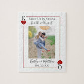Puzzle Monogramme Lecture Carte Mariage Photo Enregistrer (Vertical)