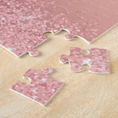 Puzzle Monogramme Luxe Pailleté Or Rose Élégant (Côté)