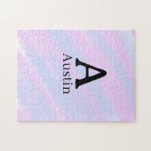 Puzzle Monogramme majuscule masculine ajouter un nom past (Horizontal)