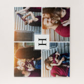 Puzzle Monogramme moderne Collage photo (Vertical)