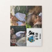 Puzzle monogramme personnalisé F est pour l'illustration  (Vertical)