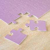 Puzzle Monogramme superposé unique | Rose lilas doux (Côté)
