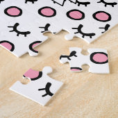 Puzzle Monogramme Triangle Géométrique Moderne à Points e (Côté)