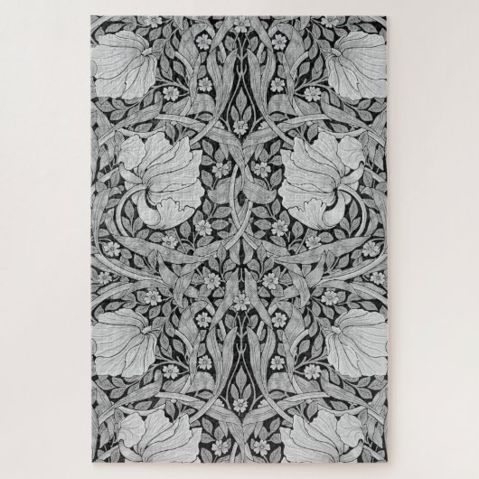 Puzzle Monotone gris Pimpernel, William Morris (Vertical)