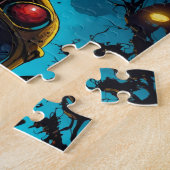 Puzzle Monster Horreur Bus bleu Jaune (Côté)