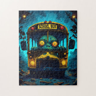 Puzzle Monster Horreur Bus bleu Jaune