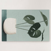 Puzzle Monstera dans un pot blanc (Horizontal)